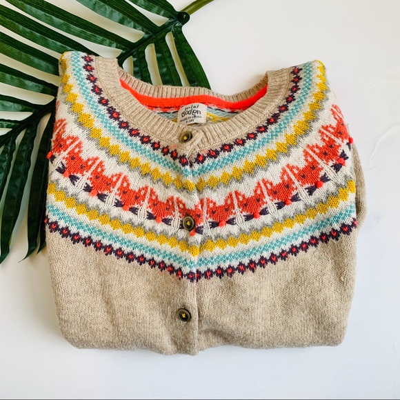 Mini Boden Fair Isle Fox Sweater | Poshmark